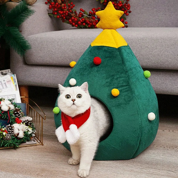 Christmas Cat House - Festive & Cozy Holiday Hideaway for Cats