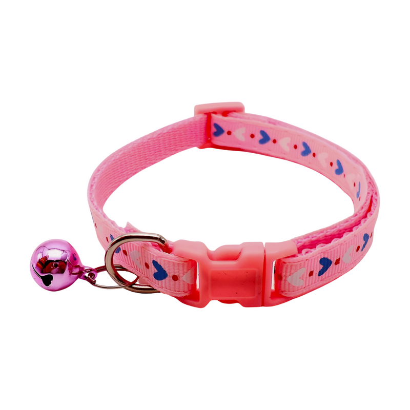 Cat Collar - Colorful Cartoon Print with Bell | Adjustable Nylon