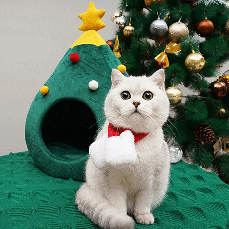 Christmas Cat House - Festive & Cozy Holiday Hideaway for Cats