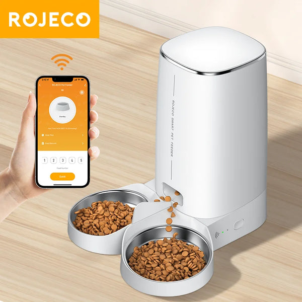 Automatic Remote Cat Feeder Food Kibble Dispenser