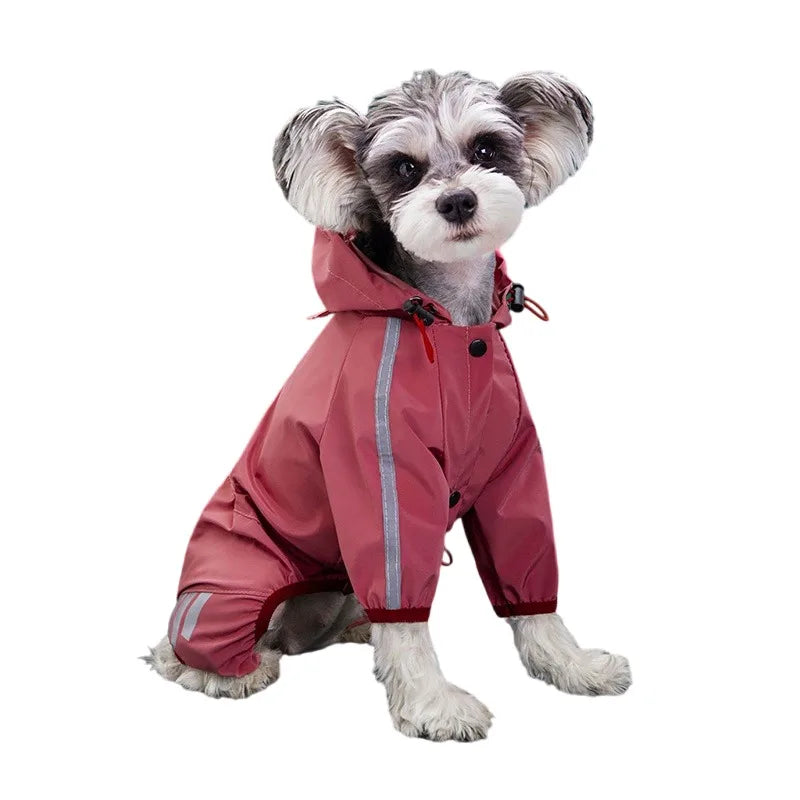 Dog Raincoat - Reflective Waterproof Jumpsuit for Small & Medium Dogs