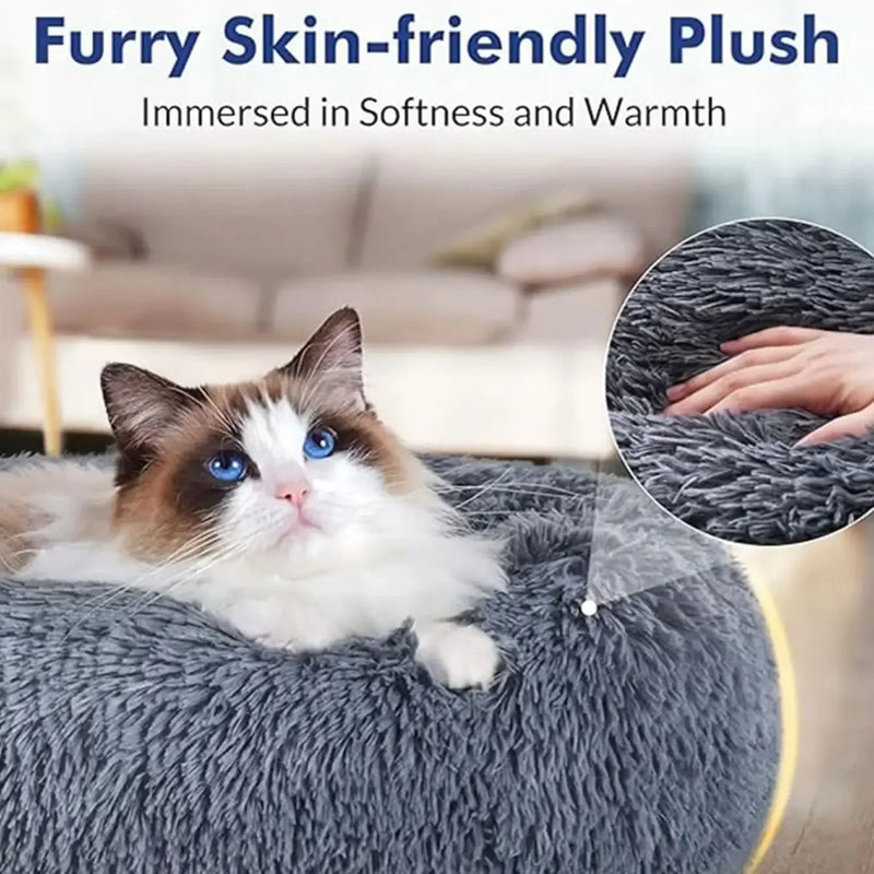 Round Super Soft Pet Bed For Sleeping