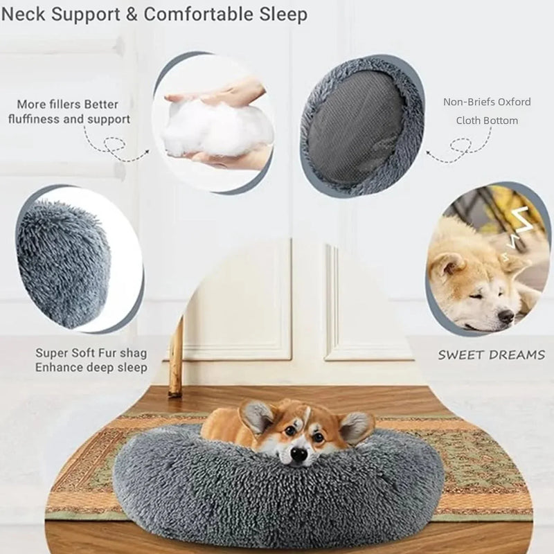 Round Super Soft Pet Bed For Sleeping