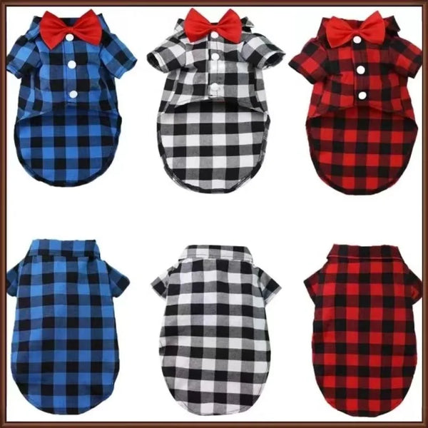 Dress Shirt and Bow Tie - Elegant Pet Outfit | Birthday Party, All Seasons | Small to 4XL Sizes