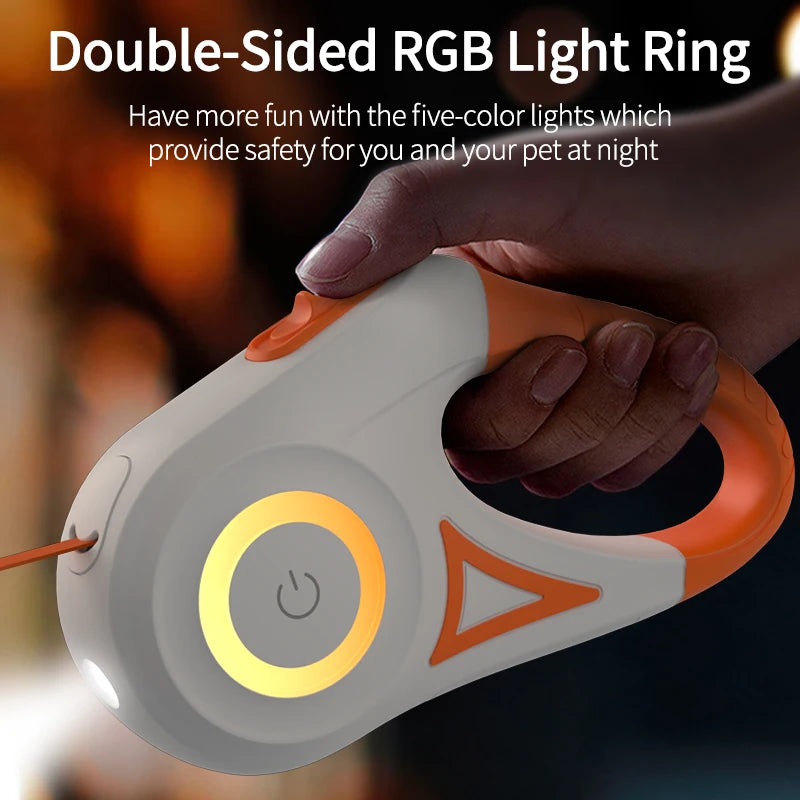 Automatic Retractable Dog Leash LED Luminous