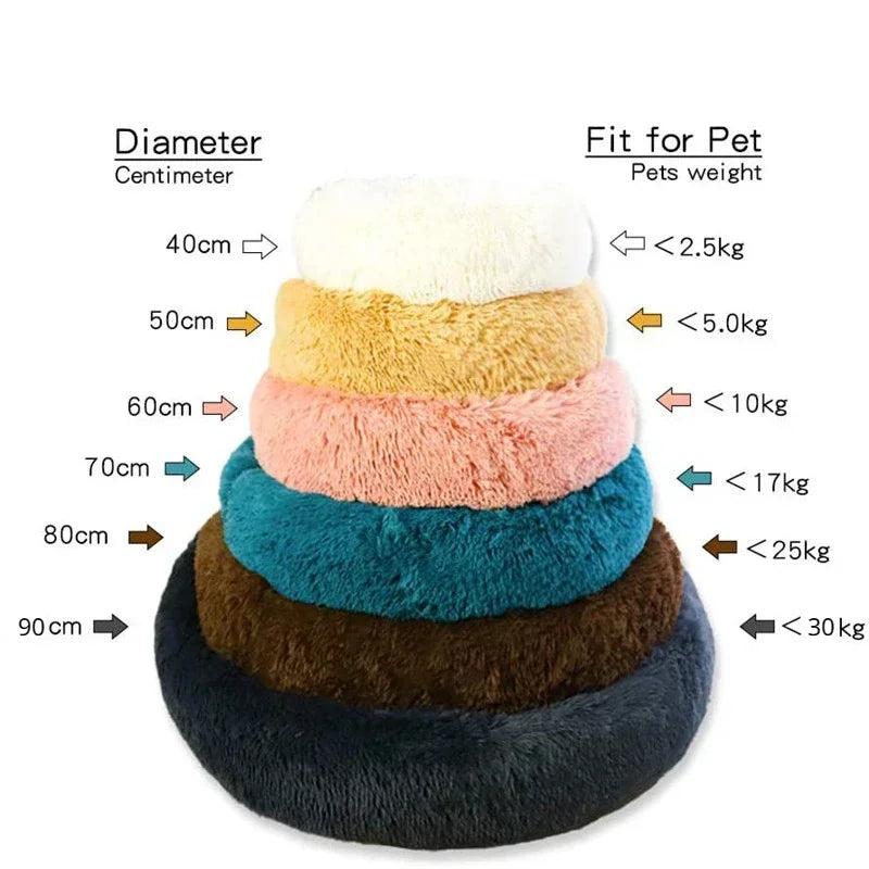 Round Super Soft Pet Bed For Sleeping