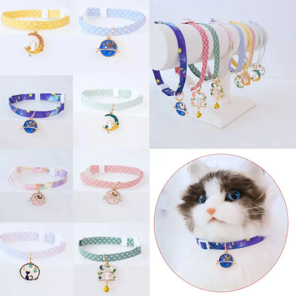 Adjustable Kitten Collar with Adorable Pendant - Stylish & Durable