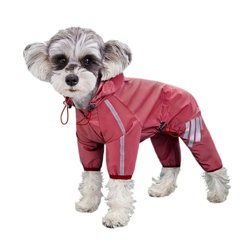 Dog Raincoat - Reflective Waterproof Jumpsuit for Small & Medium Dogs